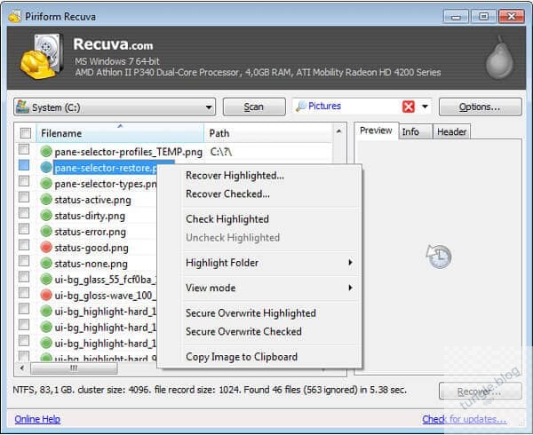Recuva - phần mềm khôi phục file đã xoá tốt nhất hiện nay