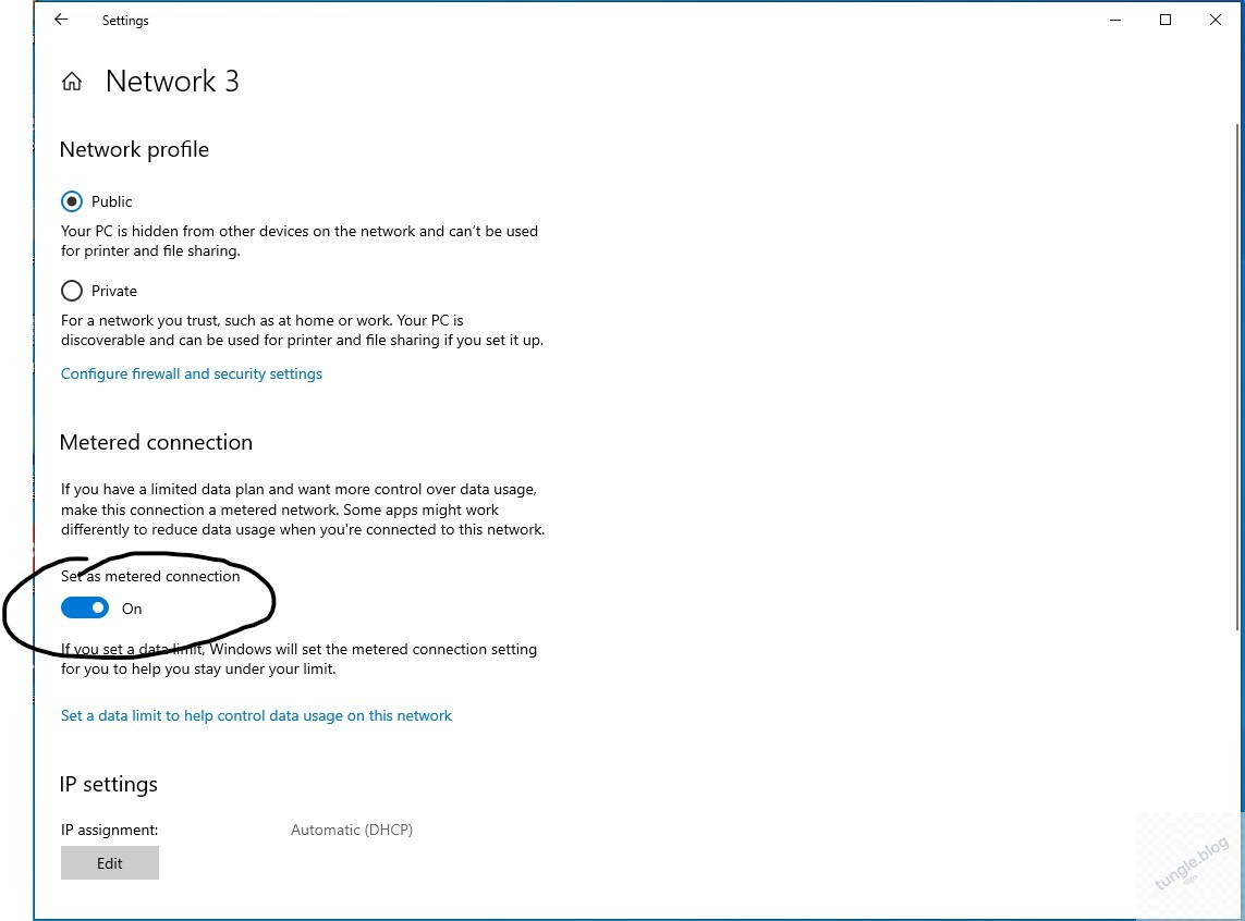 Set as metered connection để tạm hoẵn update windows 10