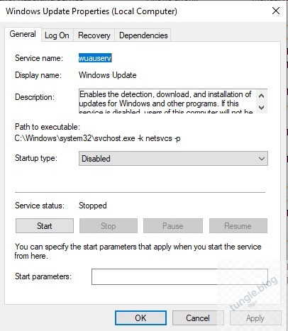 Tắt Windows Update qua Services trên Windows 10