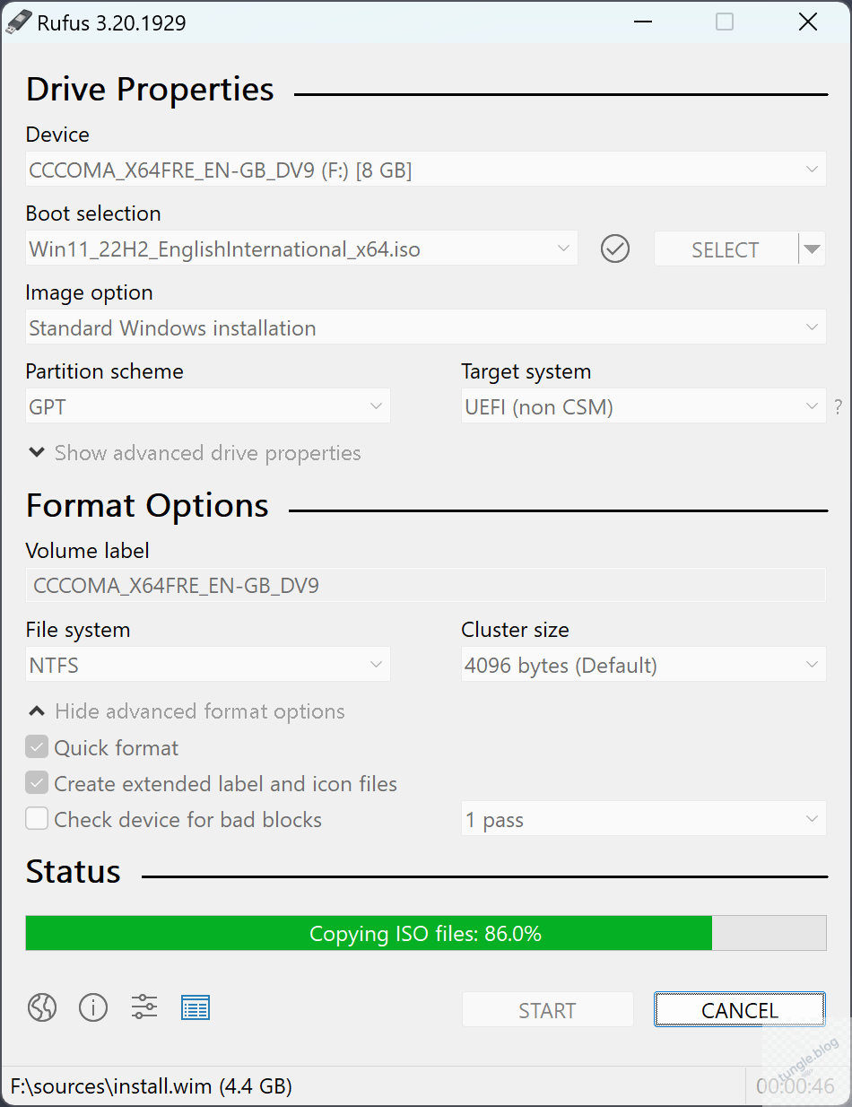 Tạo usb boot cài windows 11 bằng rufush