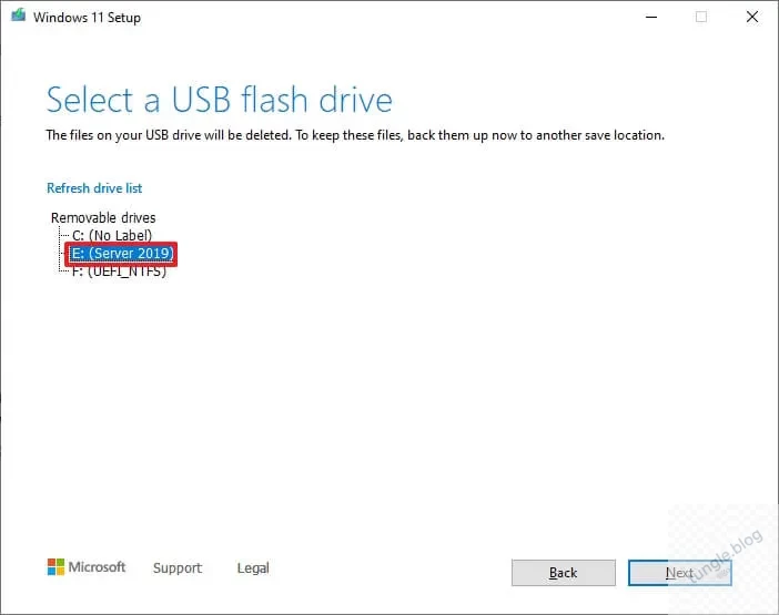 tạo USB boot cài Windows 11 - chọn usb2