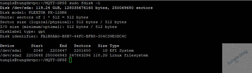 xem disk và partition trên Linux bằng lệnh fdisk